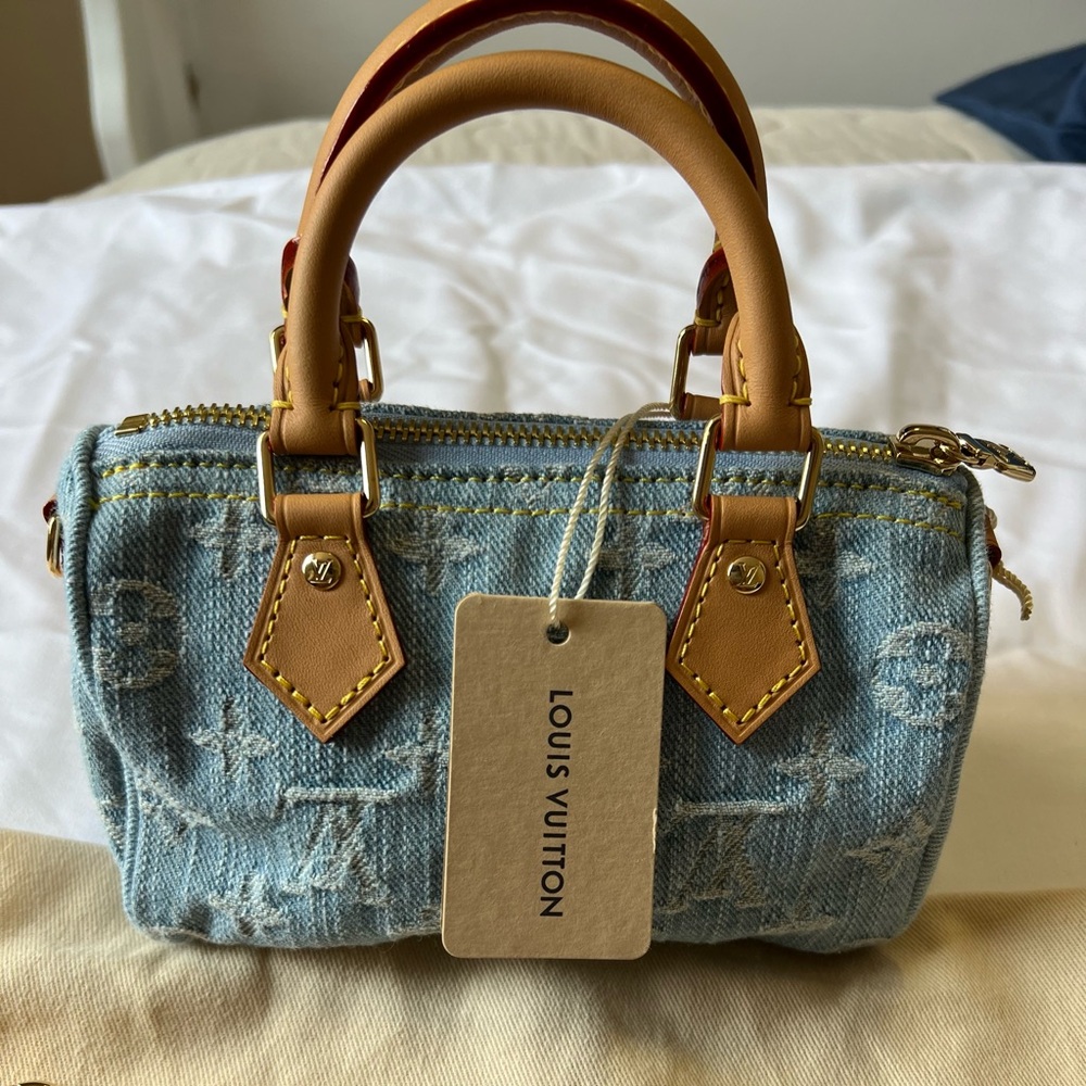 Nano Speedy bag comes in pure cotton denim